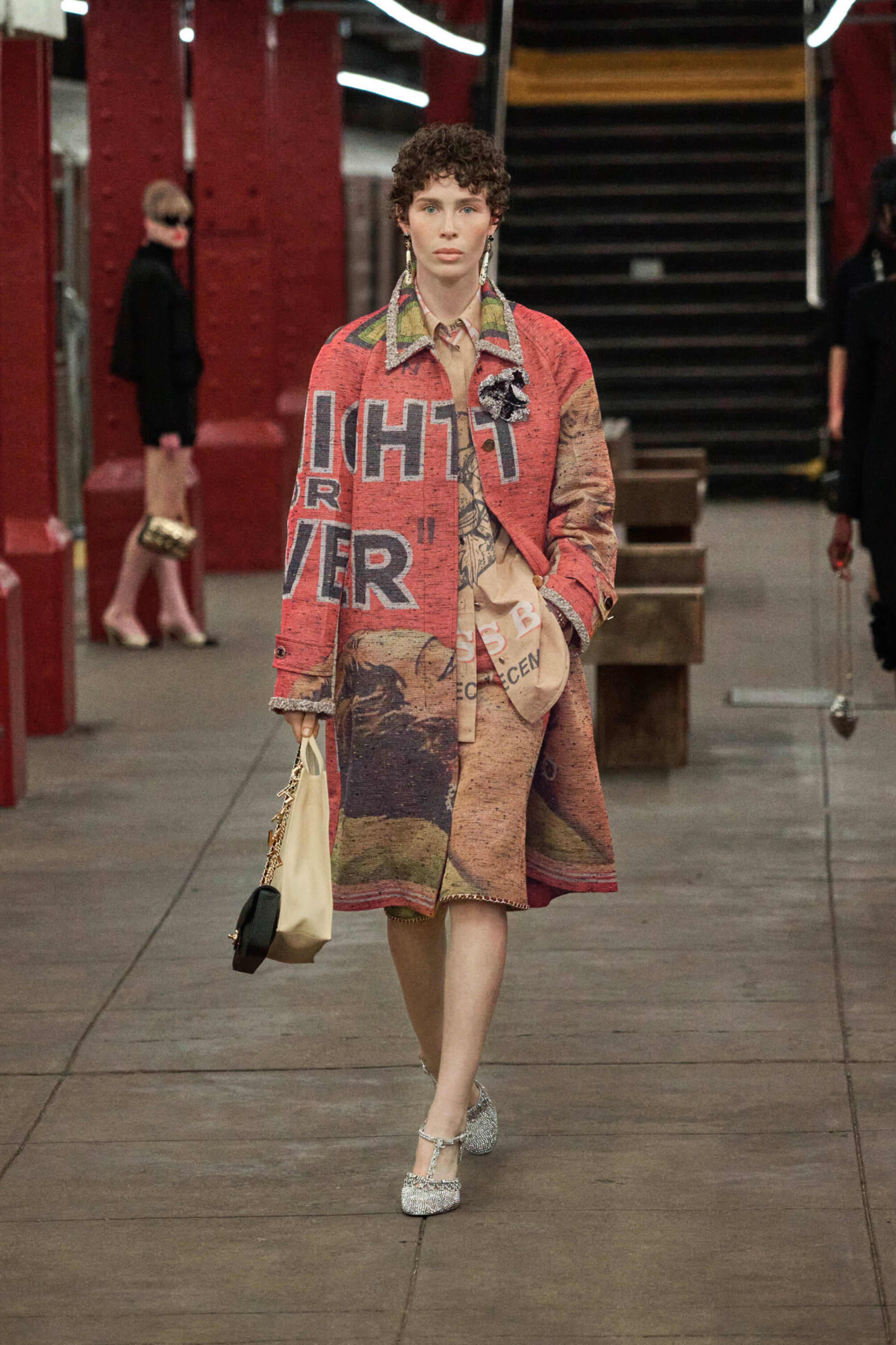 Coat - Mixed fibers, red & multicolor — Fashion | CHANEL